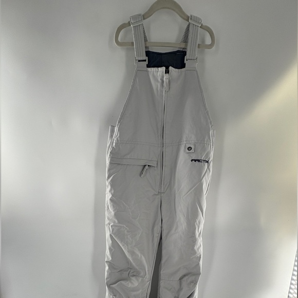 Kids Gray Snow Bib Overalls small - Picture 2 of 8